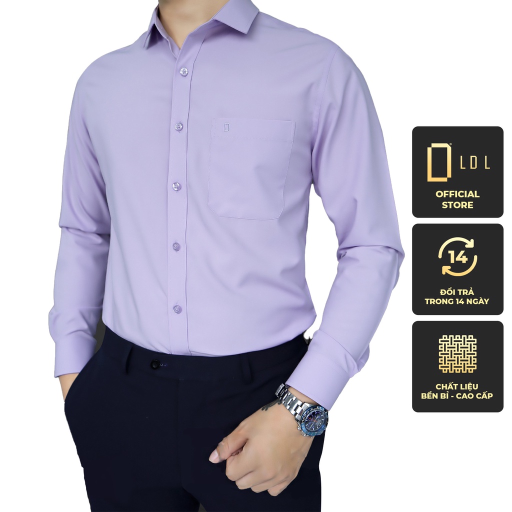 Áo sơ mi nam dài tay trơn phong cách hàn quốc chất liệu bamboo hạn chế nhăn nhàu, thấm hút mồ hôi nhiều màu LDL - LT