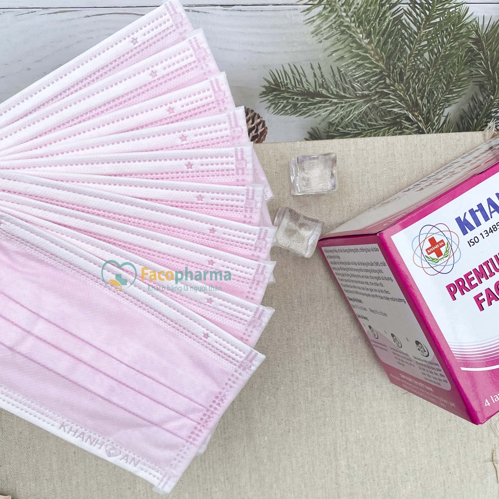 Khẩu Trang Y Tế 4 Lớp Kháng Khuẩn Cao Cấp Hộp 50 Cái Khánh An KAKTL1O