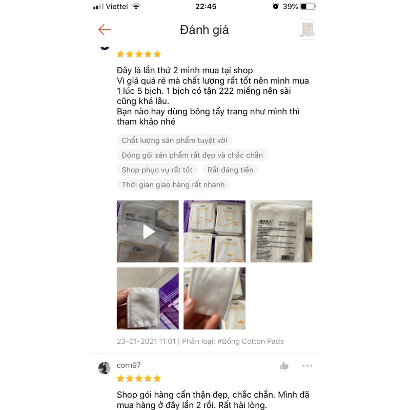 Bông tẩy trang mèo 3 lớp 222 miếng