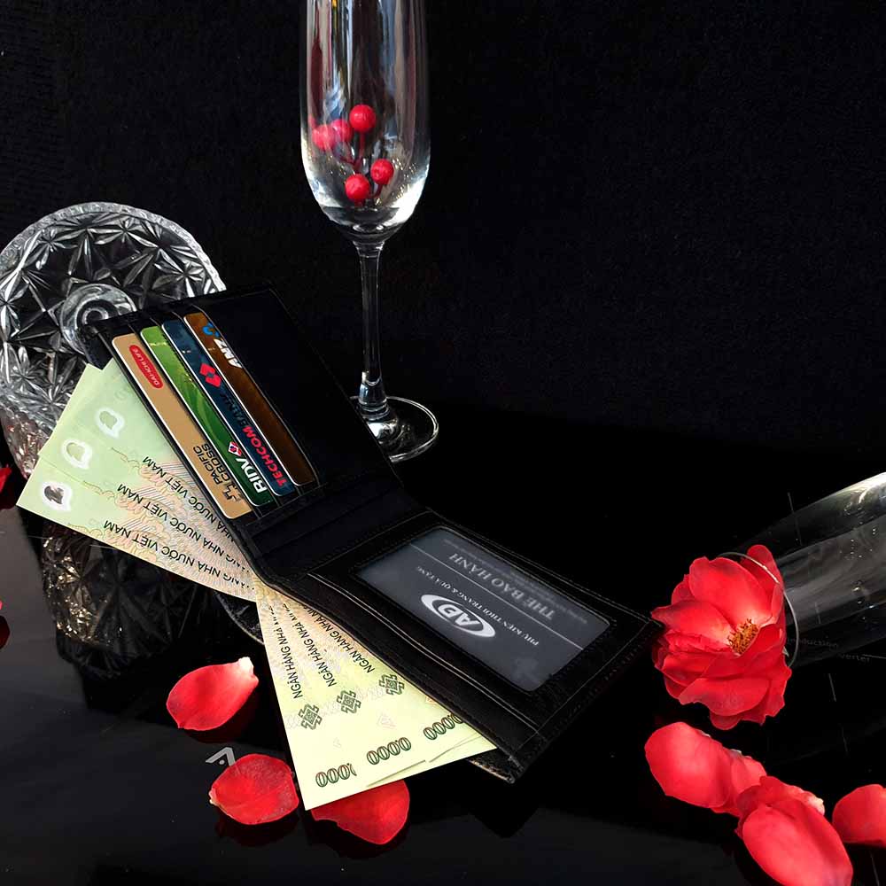 Quà tặng Noel ý nghĩa, ấm áp cho bạn trai - Ví da nam - FULL Hộp đựng y hình làm quà tặng