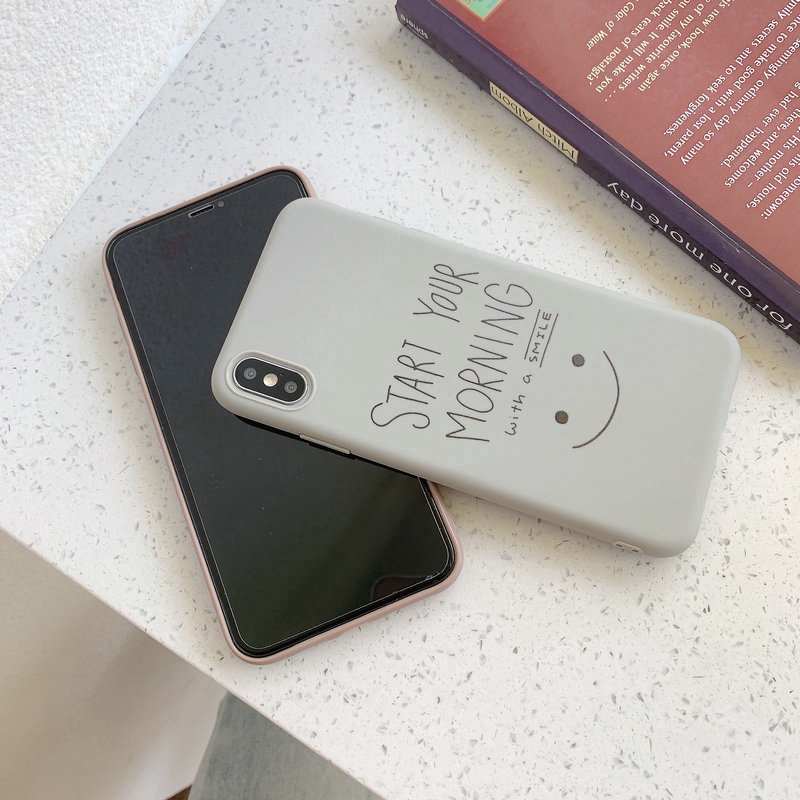 ST|【COD&Ready Stock】Enjoy Morning Smile Case for iPhone 11 12 PRO MAX X XR XS MAX 6 6S 7 8 Plus