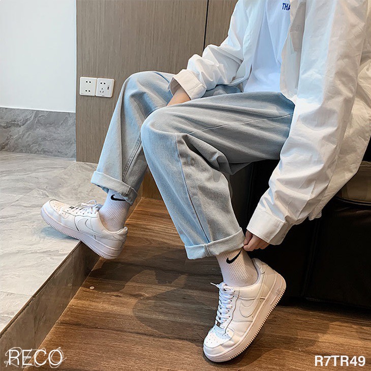 Quần jean nam Hàn Quốc dáng rộng Trousers Loose R7TR49