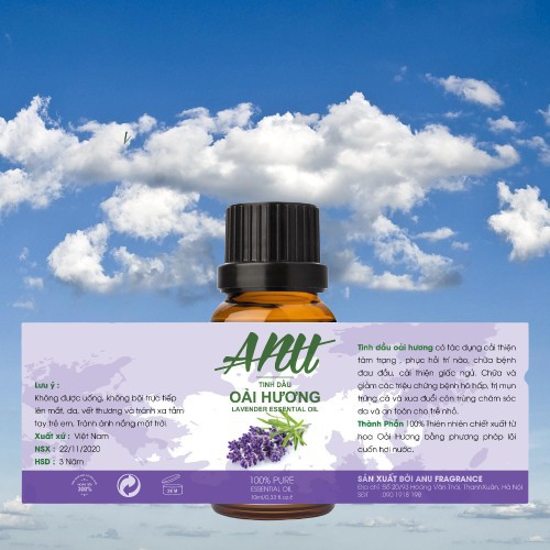 Tinh Dầu Oải Hương  Anu Fragrance | 100% Thiên Nhiên Nguyên Chất | LAVENDER ESSENTIAL OIL | Kiểm Nghiệm Quates