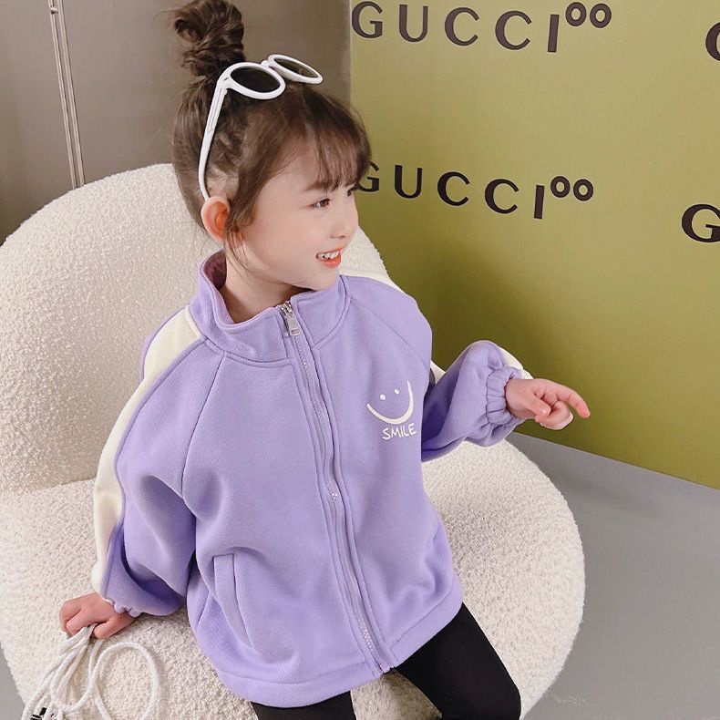 Áo Khoác Bóng Chày In Chữ Phong Cách Hàn Nhật Mới 2022 Cho Bé Gái