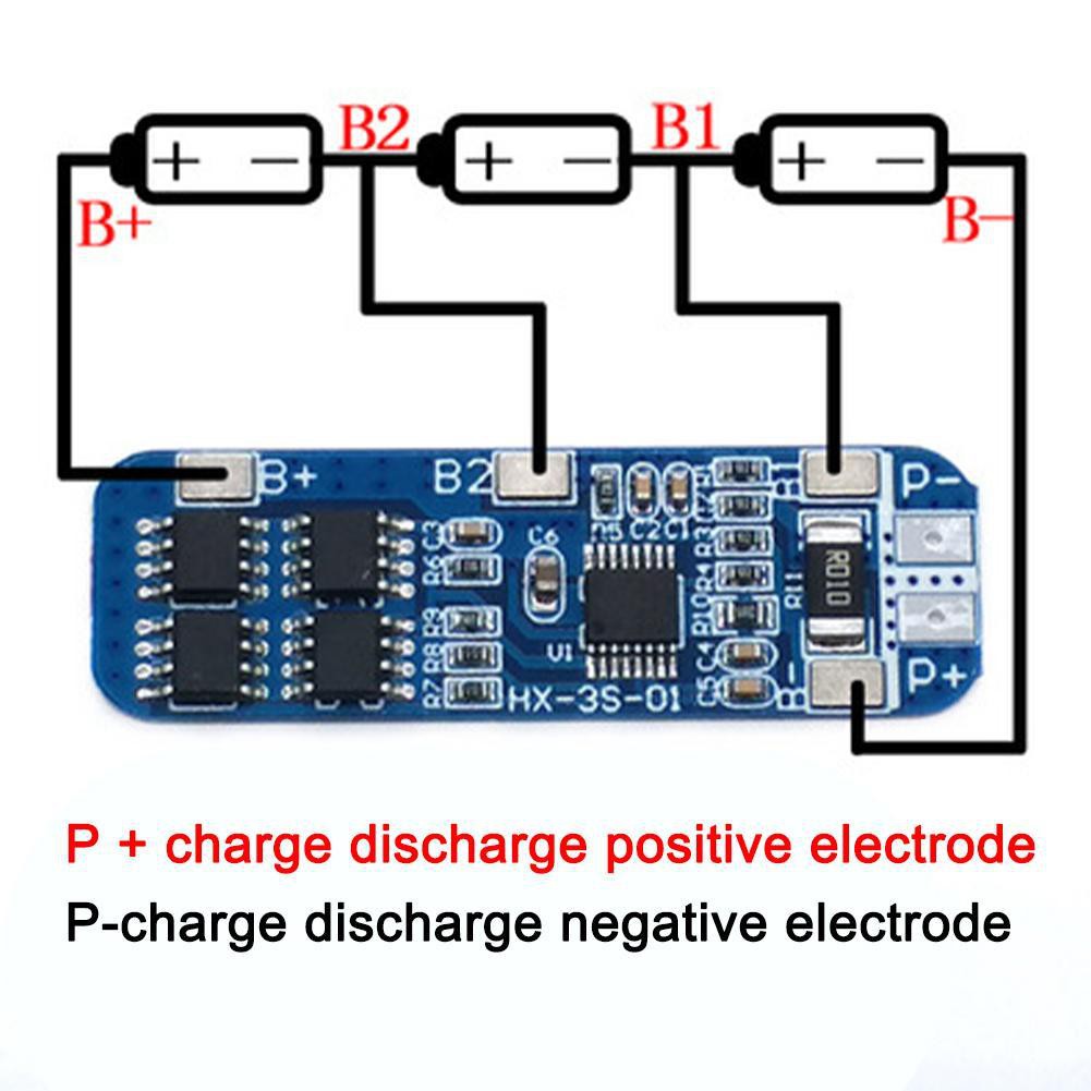 3S 10A 11.1V 12V 12.6V Lithium Battery Charger Protection 3.7V Li-ion Lipo Cells Battery Module D2G0