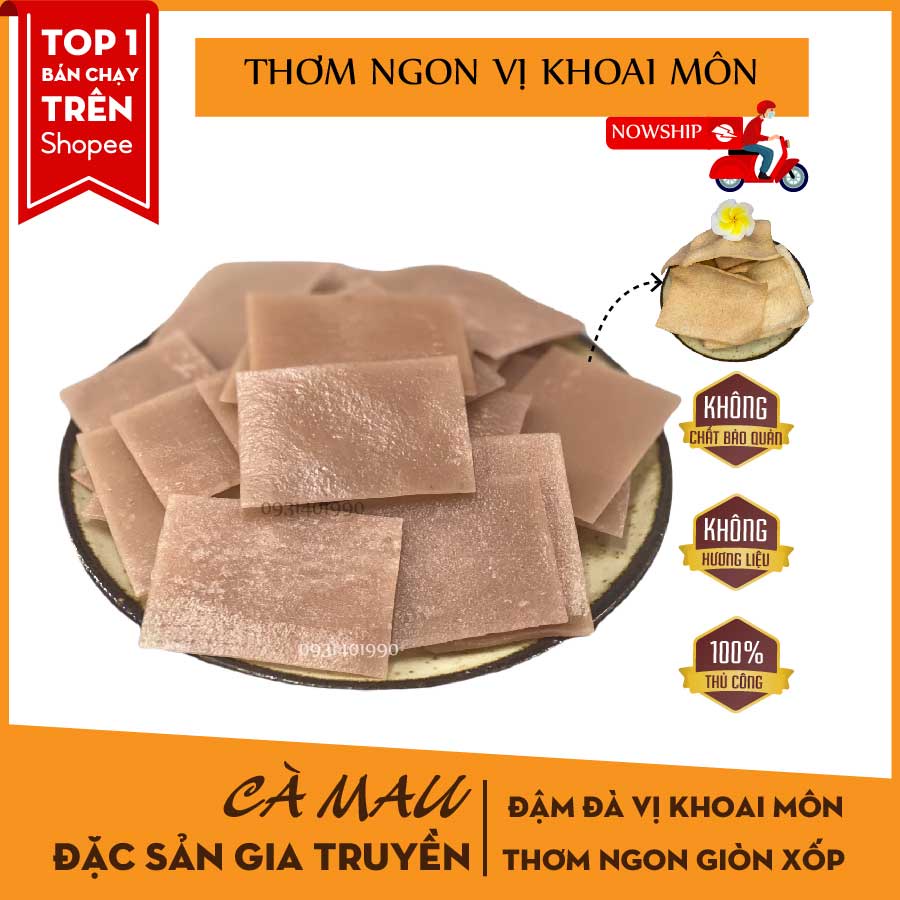 Bánh phồng khoai môn |Bánh phồng ngon| Đặc sản Cà Mau |GÓI 100G| KHÔNG NGON HOÀN TIỀN