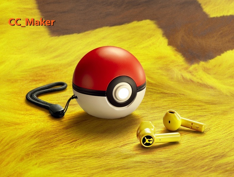 Tai nghe Bluetooth không dây TWS họa tiết Pokémon Pikachu hoạt hình