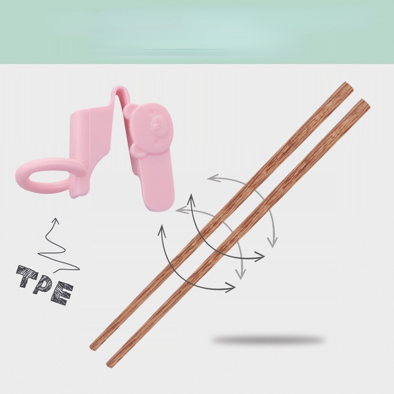 Đũa Gỗ Hình Đôi Cánh Có Thể Tháo Rời Cho Bé Tập Ăn