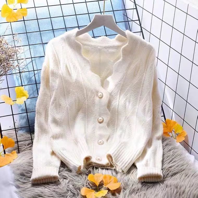 Áo Khoác Cardigan Dệt Kim Dáng Rộng Phong Cách Phương Tây Thời Trang Cho Nữ