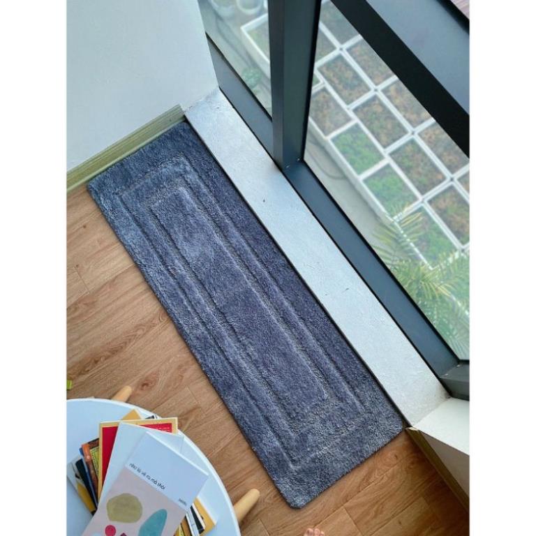 Thảm lau chân để phòng khách, thảm chùi chân lông cừu chống trơn trượt  kích thước 40x60 và 45x1m2 - CHAGAMO