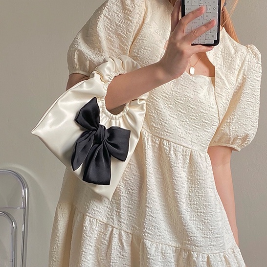 Túi Đeo Vai Mini Đính Nơ Kiểu Hàn Quốc Thời Trang Xuân Hè 2021 Cho Nữ