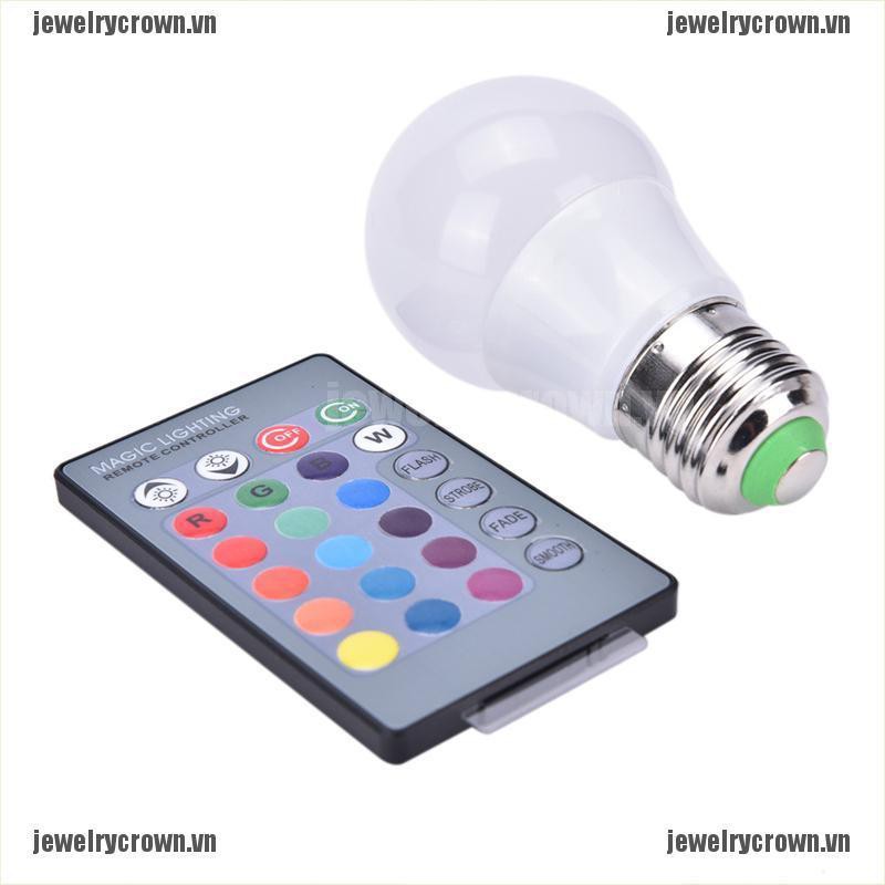 Bóng Đèn Led Đổi Màu E27 Rgb 85-265v Kèm Điều Khiển Từ Xa