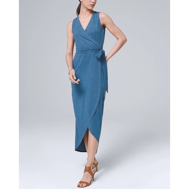 Đầm jeans thun co giản maxi( shop sale ko đổi trả)