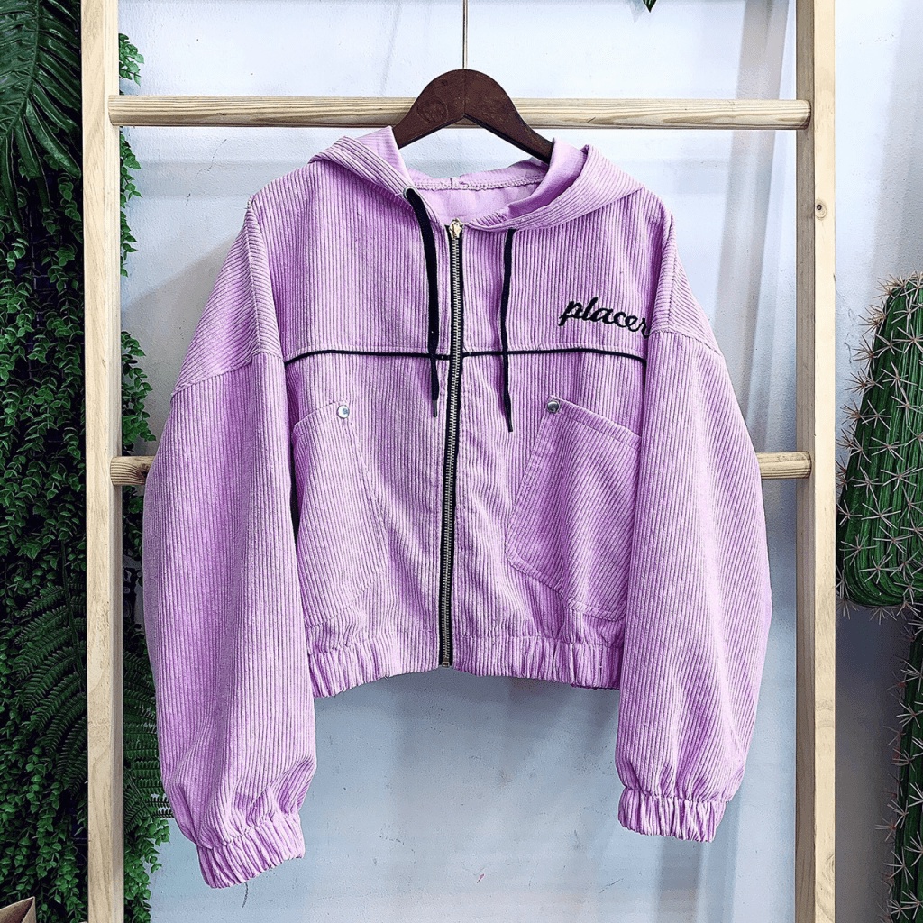 Áo Khoác Nữ Lửng Nhung Gân Tăm Phối Nút Thời Trang Cao Cấp Siêu Xinh Mẫu Hot TP509 [NewUnisex]