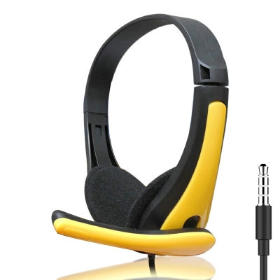 Single Plug Game Headset Headset Laptop Desktop Computer Single Hole with Wheat Mobile Phone Headset YUE