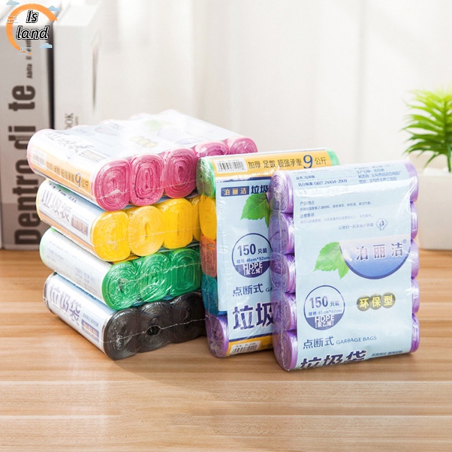 Set 5 cuộn túi đựng rác dùng một lần nhiều màu sắc