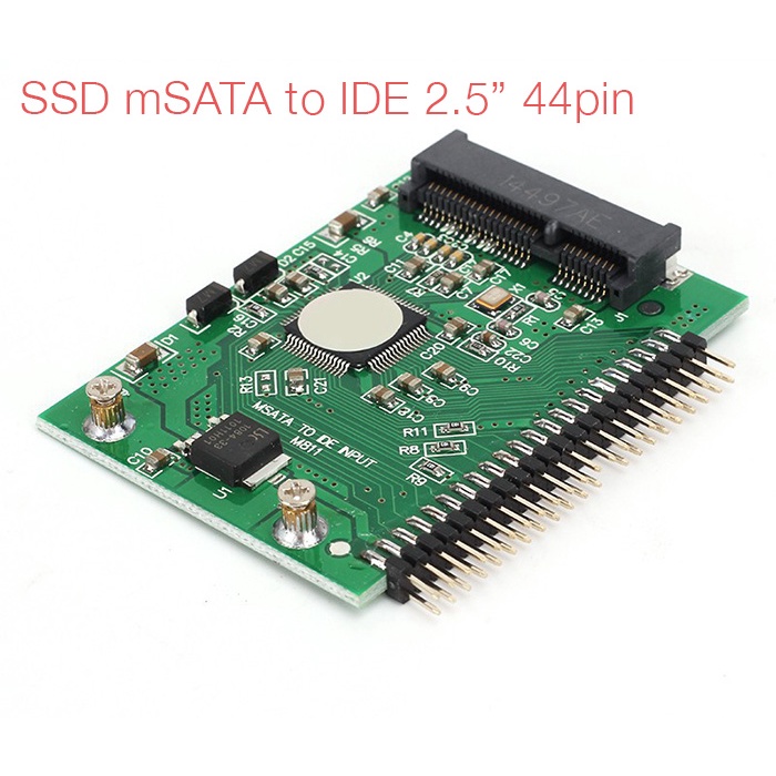Mạch chuyển SSD mSATA to IDE 2.5 inch 44pin, thay thế HDD 2.5  ATA bằng SSD mSATA cho máy tính PC, công nghiệp, Laptop