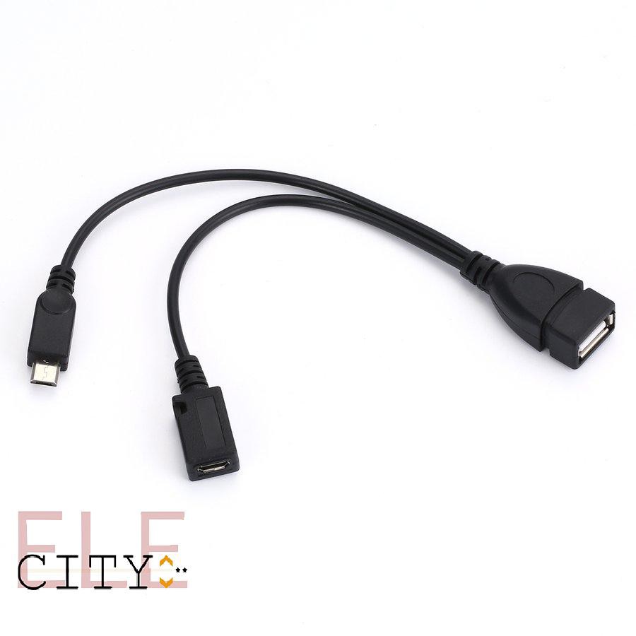 Cáp OTG chuyển đổi đầu cắm Micro Usb sang cổng USB 2 trong 1