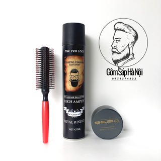 [Tự Chọn Gôm] COMBO Gôm Xịt Tóc  + Sáp Vuốt Tóc Seba Chuẩn Salon + Lược