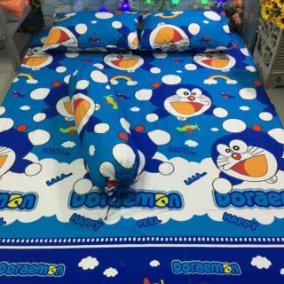 Trọn bộ ga giường cotton poly lụa