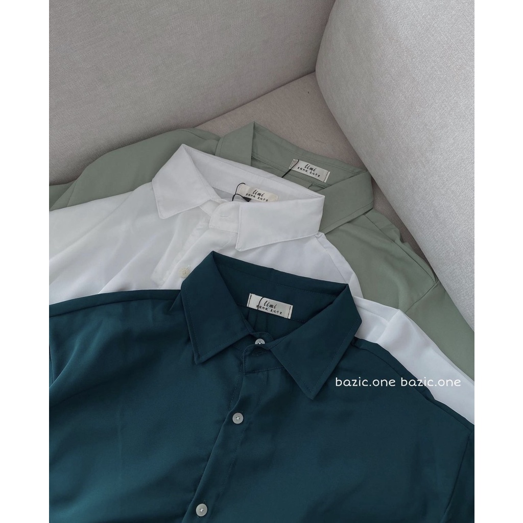 Áo sơ mi vạt tôm xẻ cúc lưng cách điệu phong cách Hàn Quốc Somivattom1104