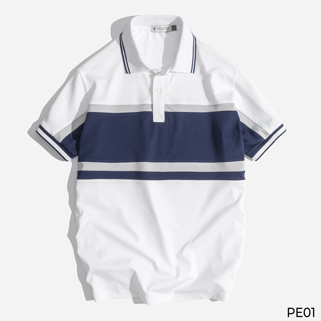 Áo Thun Nam Polo Teddy Phối Màu Thời Trang Vicero