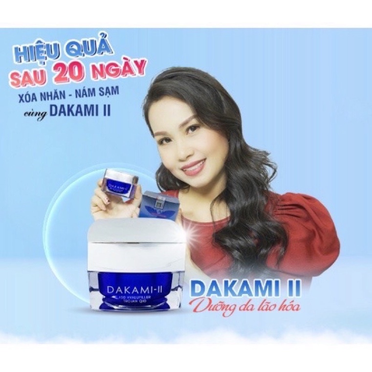Kem trắng da, chống lão hoá Dakami II mẫu mới chính hãng- Hộp 30g