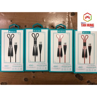 Cáp đa năng Devia Iphone và Android Fish bọc dù dài 1,2m