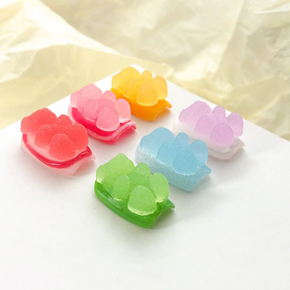 Phụ Kiện Trang Trí Móng Tay Hình Gấu 3D Màu Sắc Ngọt Ngào Dễ Thương Diy