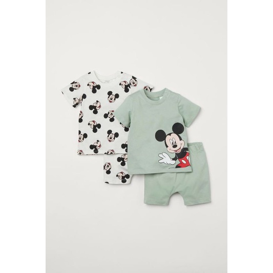 Set 2 bộ mickey HM xanh bé trai