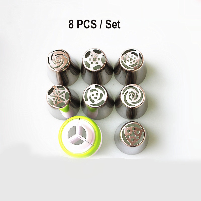 Set 7/8/9/22 đui bắt bông kem bằng thép không gỉ dùng trang trí bánh