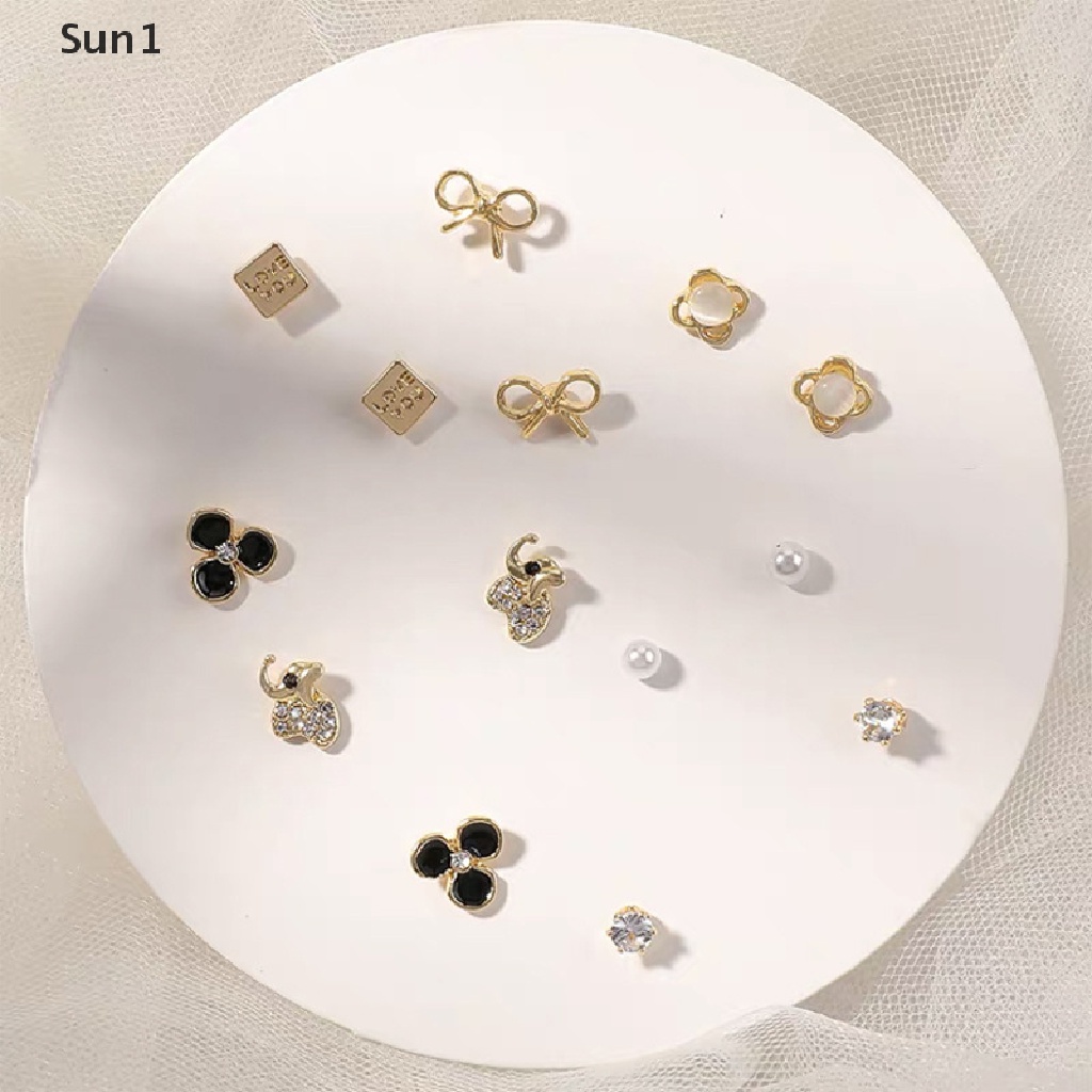Set 7 Đôi Khuyên Tai Hình Học Nhỏ Nhắn Thời Trang Hàn Quốc Cho Nữ Sun1 &gt;