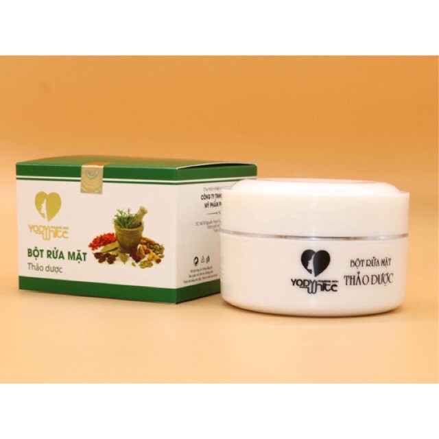 [FREESHIP] Bột Yody White Phương Anh rửa mặt làm da sạch mịn màng, ngăn ngừa mụn 100g