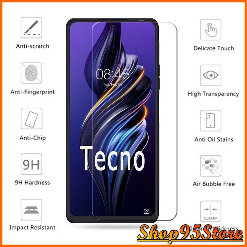 Kính Cường Lực Bảo Vệ Màn Hình cho Tecno Pova 3 Pova 2 Pova 4 4 pro Pova Neo trong suốt