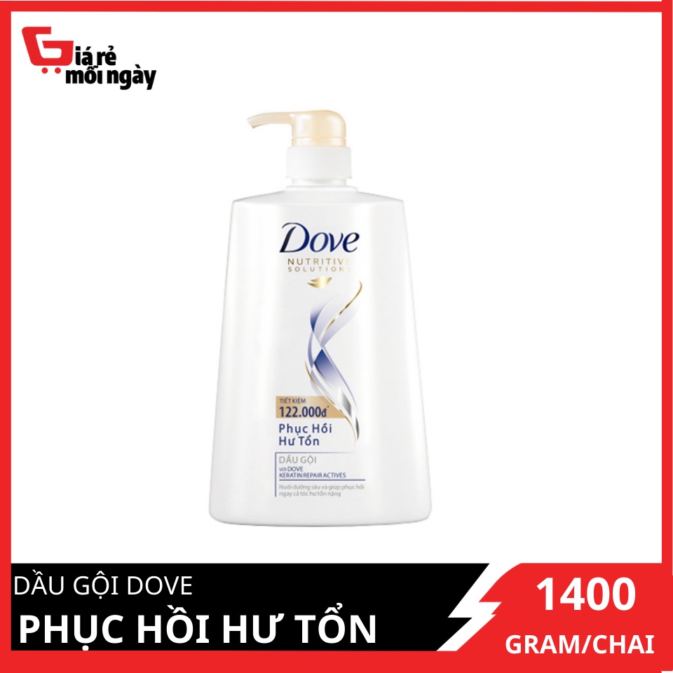 Dầu gội Dove phục hồi hư tổn 1400g