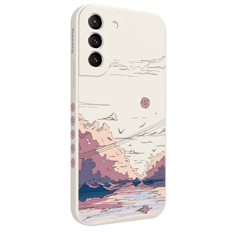 Ốp Điện Thoại Hình Phong Cảnh Anime Cho Samsung Galaxy S21 S20 FE Ultra Plus