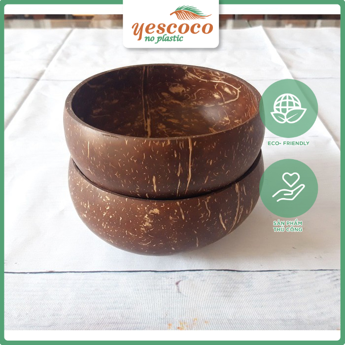 Bát Gáo Dừa và Thìa Gỗ Tự nhiên YESCOCO XƯỞNG SX