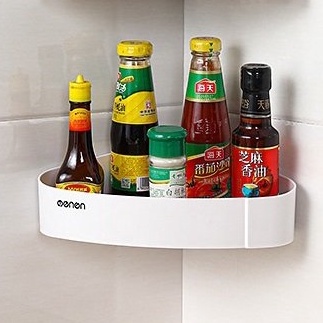 Kệ Góc Đựng Đồ Nhà Bếp Dán Tường, Kệ Nhà Tắm, Đựng Mỹ Phẩm Chất Liệu Nhựa ABS Kiểu Dáng Sang Trọng