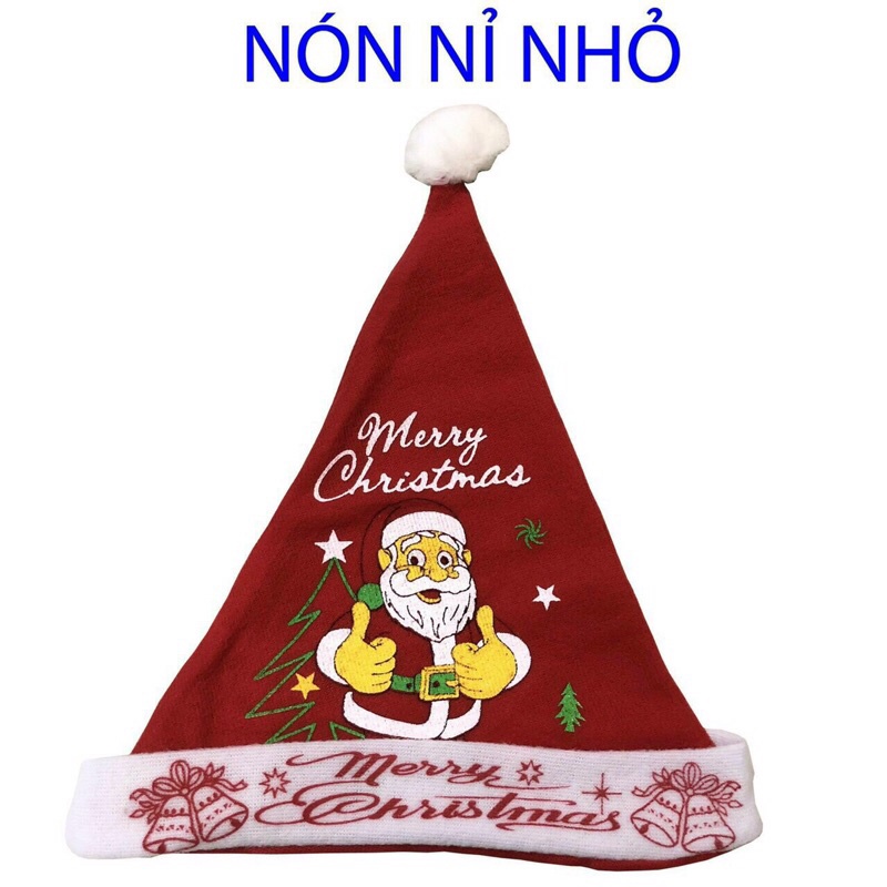 NÓN NOEL NỈ CHO BÉ NHỎ