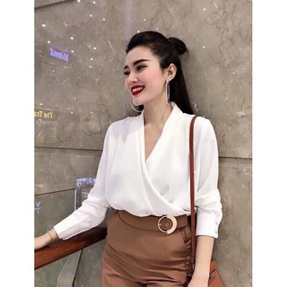 Áo lụa V.eromoda vạt chéo