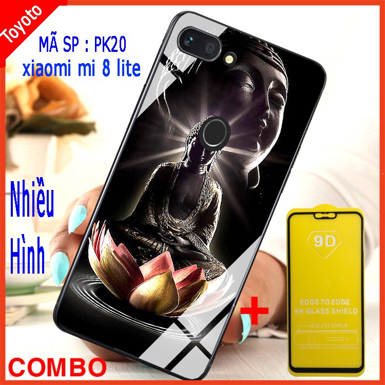 COMBO ỐP LƯNG XIAOMI MI 8 LITE SANG TRỌNG (TẶNG KÈM 1 kính cường lực 9D full màn hình)