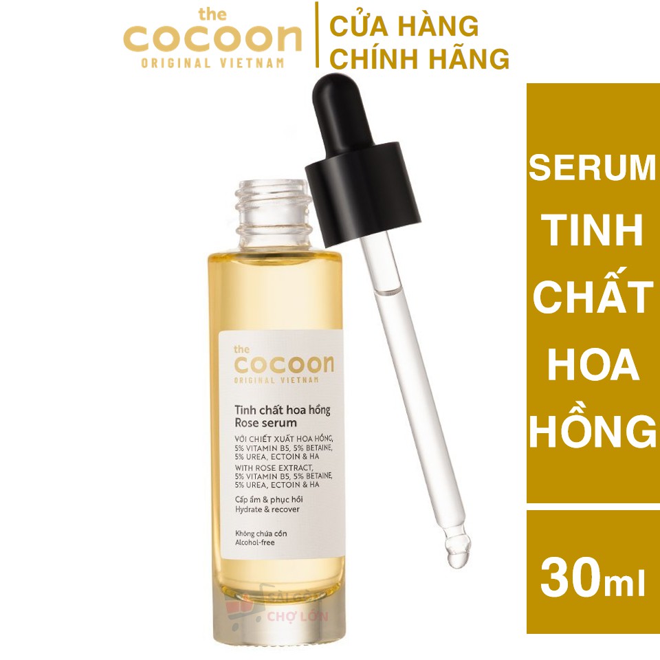 [CHÍNH HÃNG] Serum Tinh Chất Hoa Hồng Cocoon Thuần Chay giúp da trở nên căng mọng và ẩm mịn.