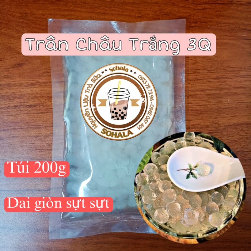 Trân châu trắng giòn 3Q ăn liền không cần nấu túi 200g