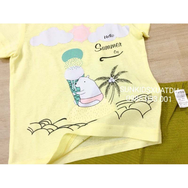 Bộ hè minou summer vàng quần xanh