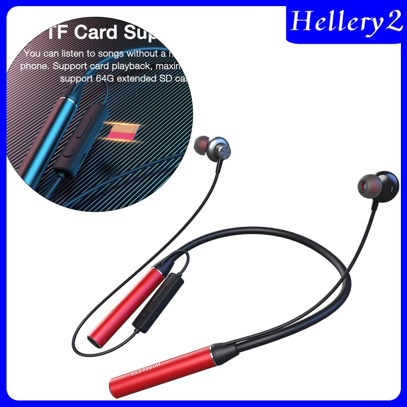 [HELLERY2] Foldable Wireless Neckband for Workout Running Driving Outside TF Card