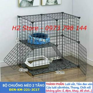 [ MỚI VỀ ]Chuồng chó, chuồng mèo 2 tầng lắp ghép đa năng sơn tĩnh điện không gỉ.