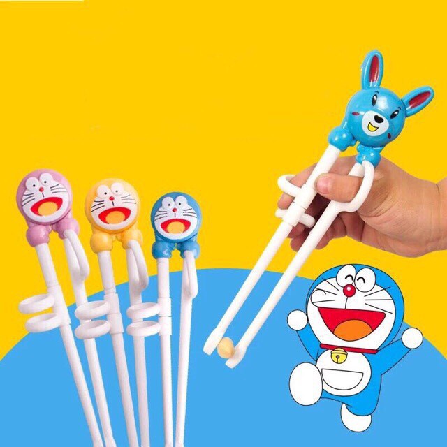 Đũa tập ăn dặm xỏ ngón hình DORAEMON cho bé