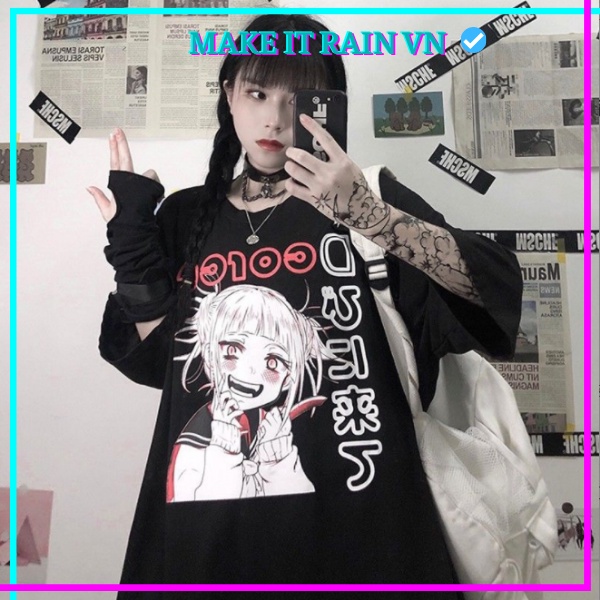 Áo Thun Tay Lỡ Unisex TOGA NỮ SÁT THỦ HỌC ĐƯỜNG Make It Rain VN, Áo Phông Nam Nữ Form Rộng, có hình ảnh video thật