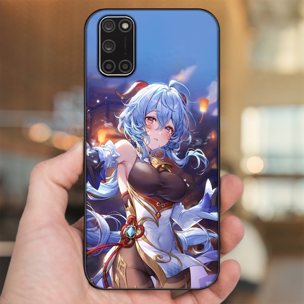 Ốp lưng Oppo A52, A92 viền đen in hình Ganyu Genshin Impact