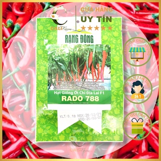 Hạt Giống Ớt Chỉ Địa Lai F1 RADO 788 gói 0,1gr vị cay, rất sai trái